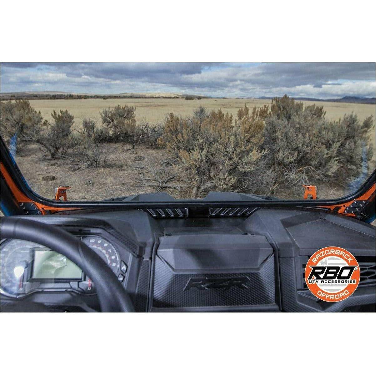 Razorback Offroad Polaris RZR (2019+) Vented Front Folding Windshield with Wiper