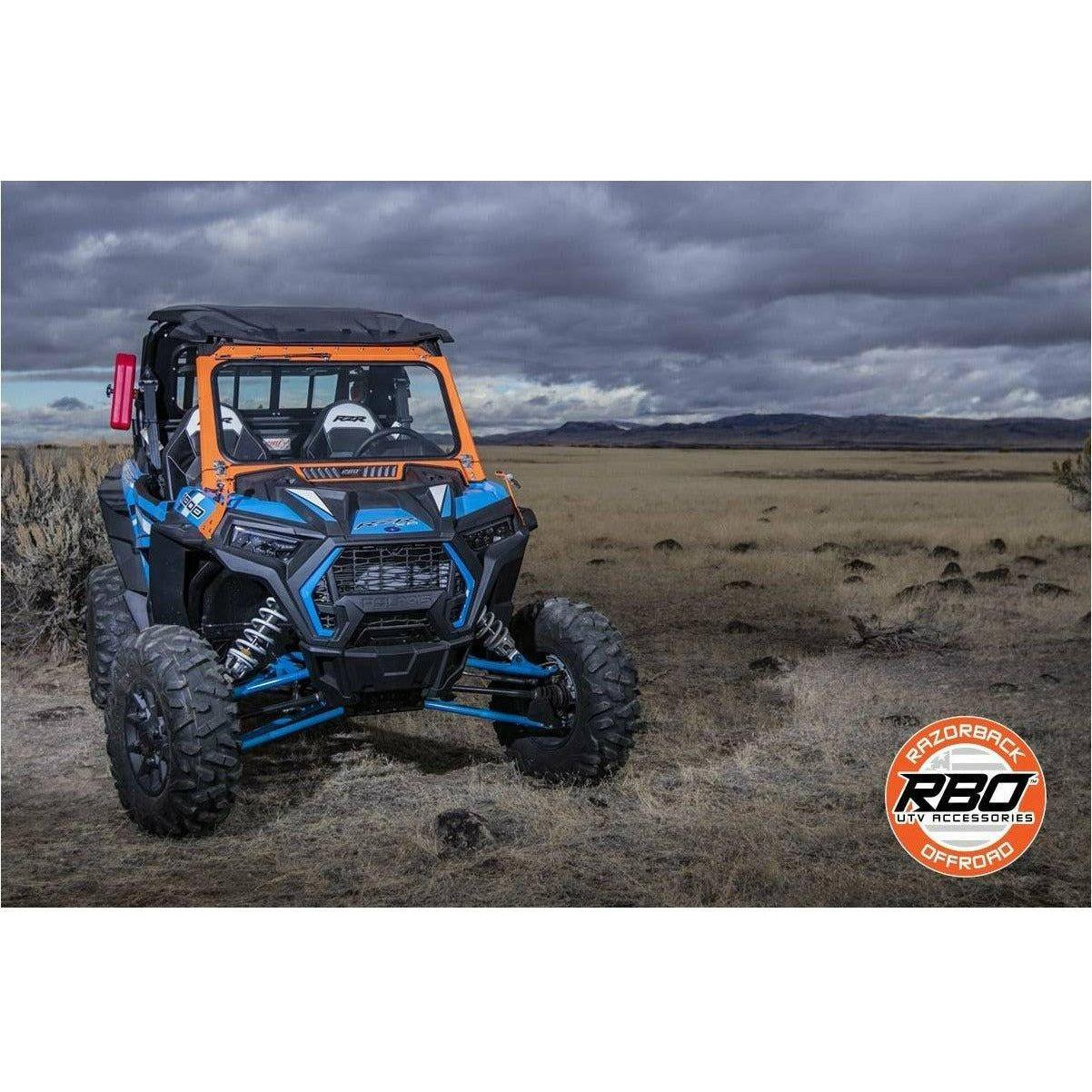 Razorback Offroad Polaris RZR (2019+) Vented Front Folding Windshield with Wiper