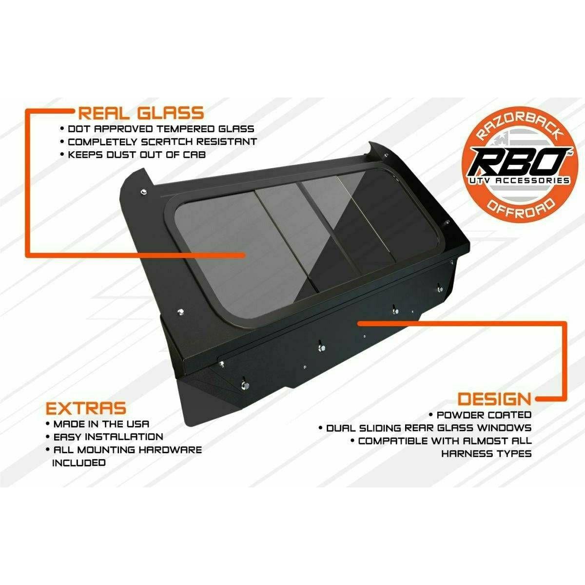 Razorback Offroad Polaris RZR 900 (2015-2020) Rear Sliding Window