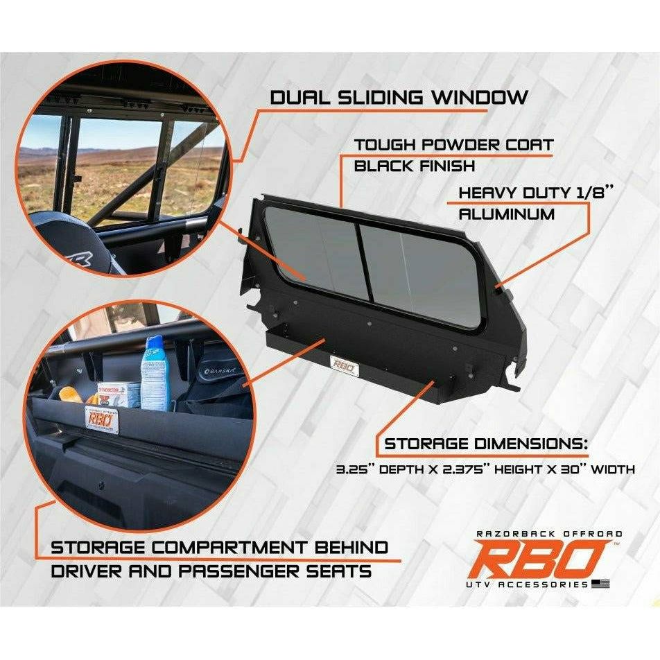 Razorback Offroad Polaris RZR Trail Rear Sliding Window