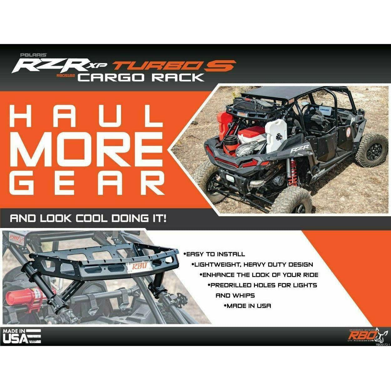 Razorback Offroad Polaris RZR XP Turbo S Cargo Rack