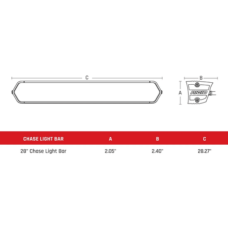 Rigid Rear Facing Chase Light Bar