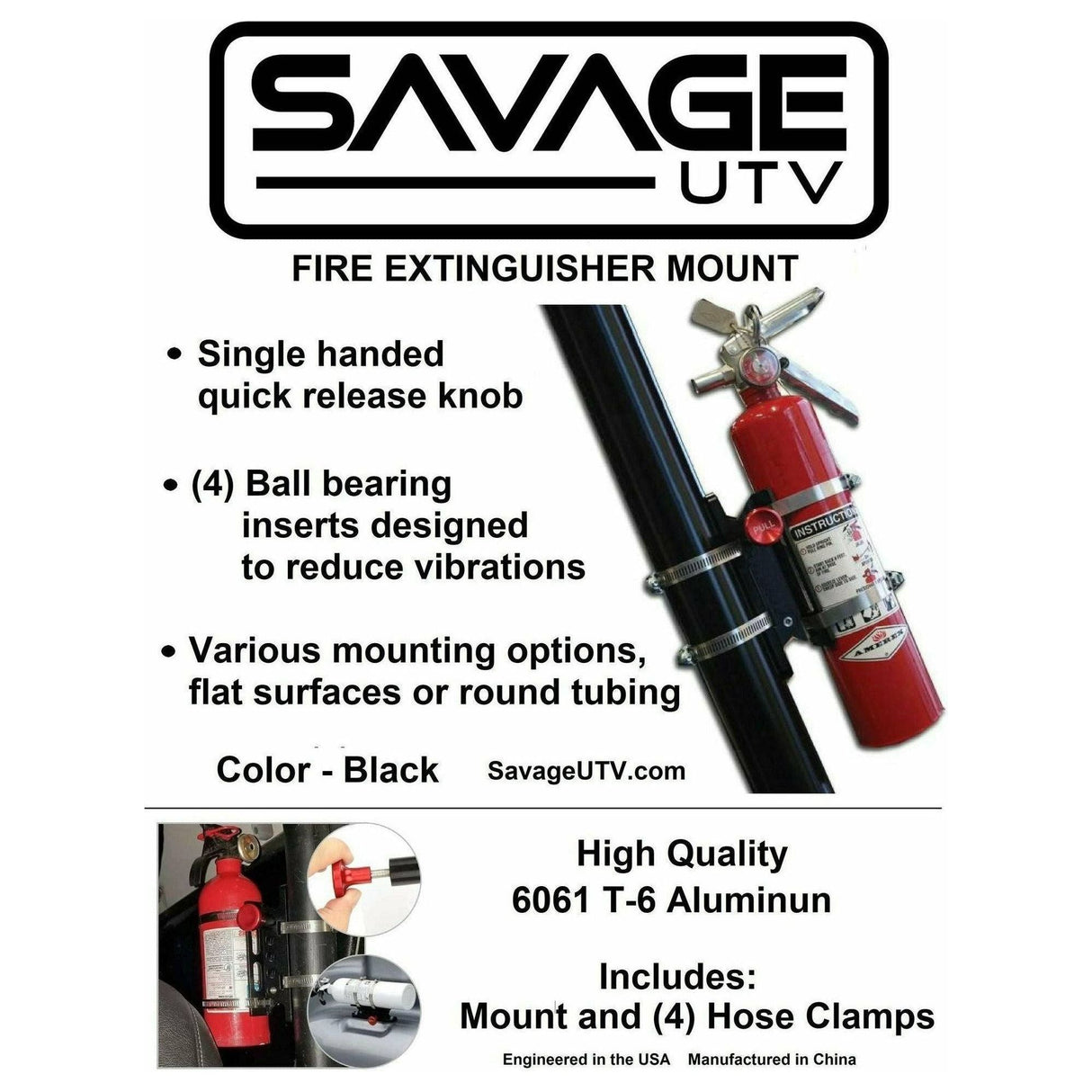 Savage UTV Mount and Extinguisher Set