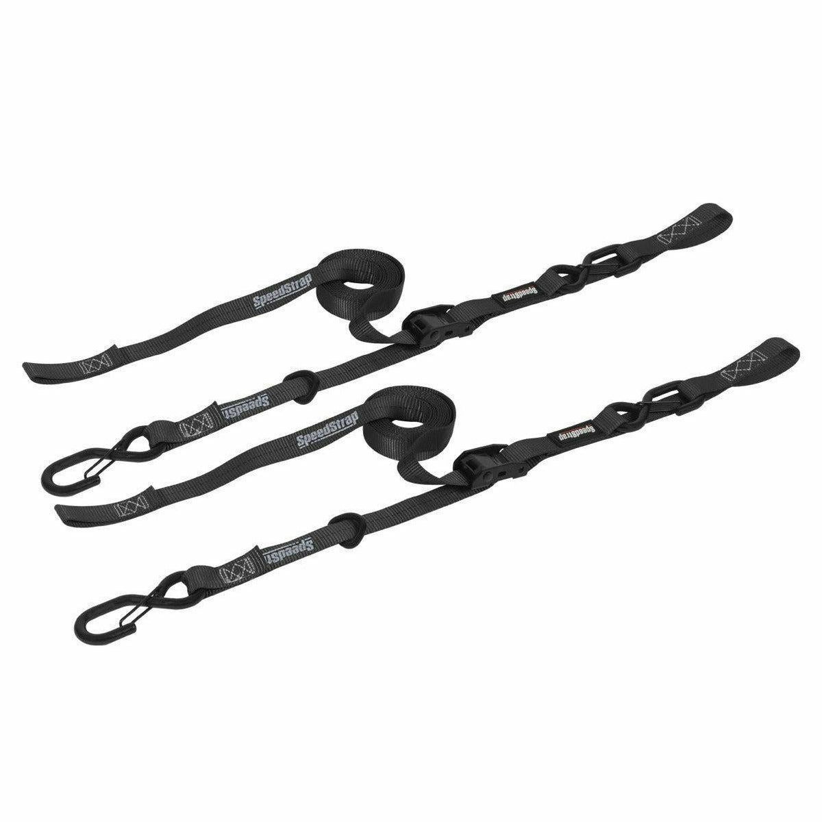 Speed Strap 1"x10' Cam-Lock Tie Down with Snap S Hooks and Soft-Tie (2 Pack)