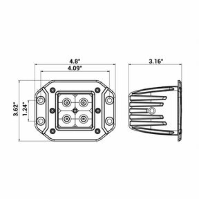 SuperATV 3" LED Recessed Cube Lights