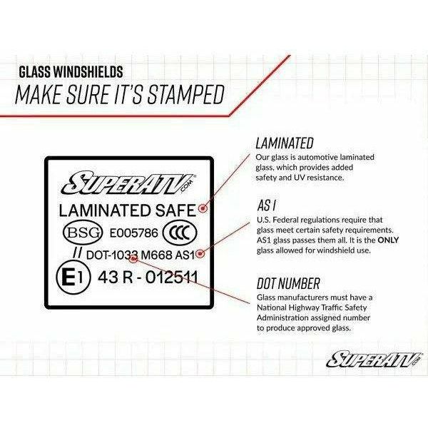 SuperATV Can Am Defender Glass Windshield