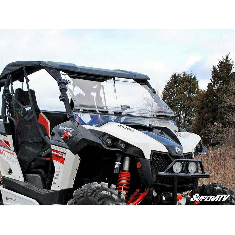 Can Am Maverick Scratch Resistant Flip Windshield | SuperATV