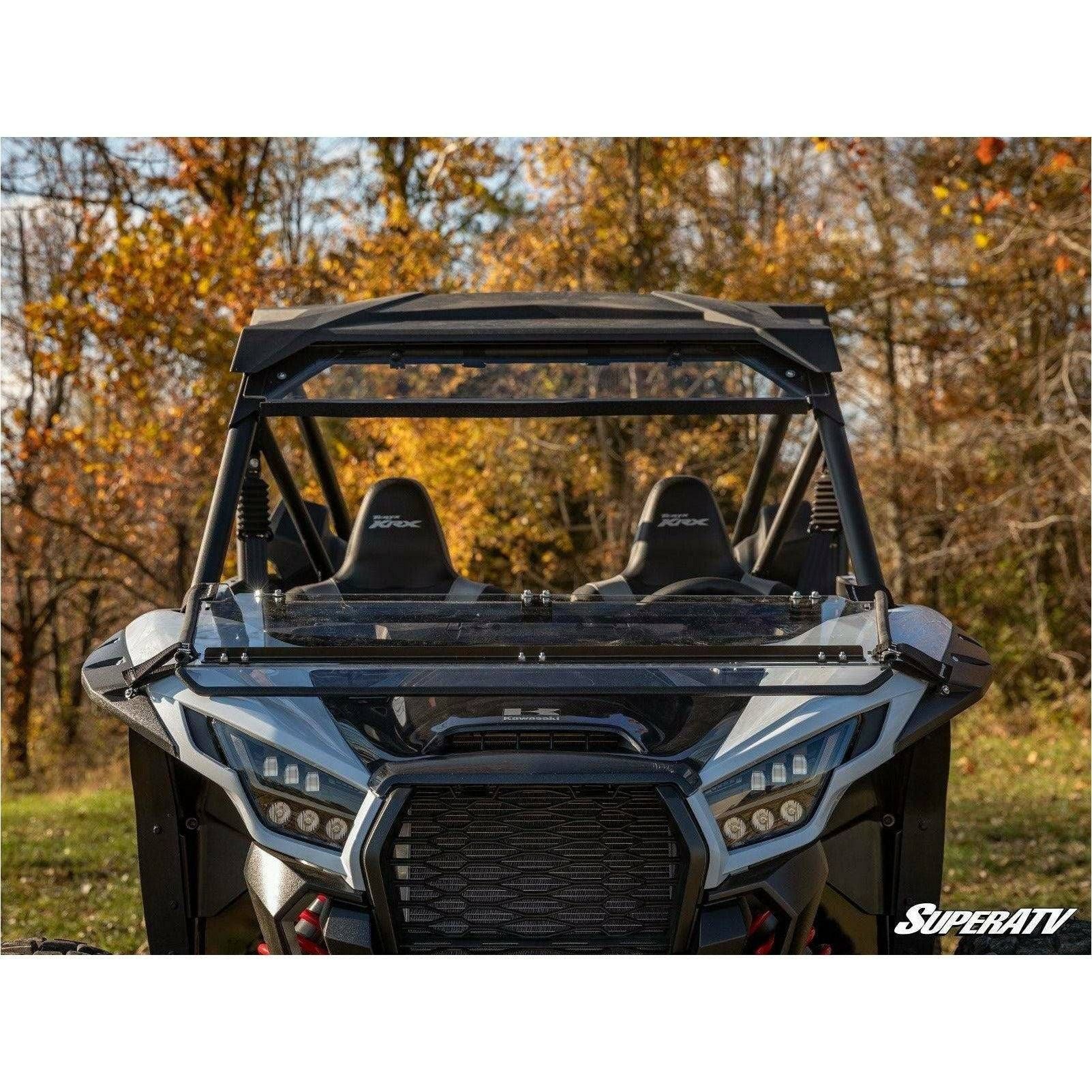 Kawasaki KRX Scratch Resistant Flip Down Windshield | SuperATV