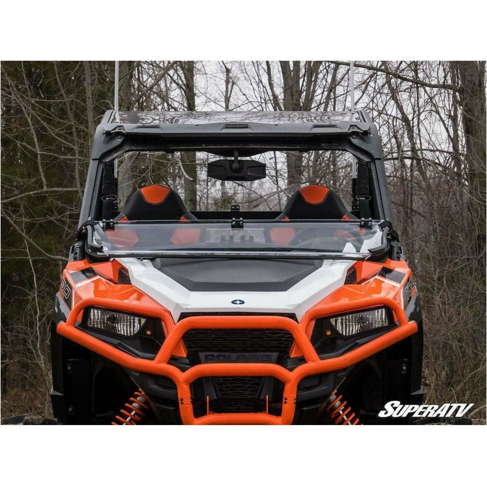 Polaris General Scratch Resistant Flip Down Windshield | SuperATV