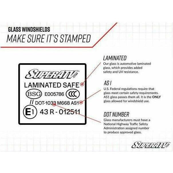 SuperATV Polaris Ranger XP 1000 Glass Windshield