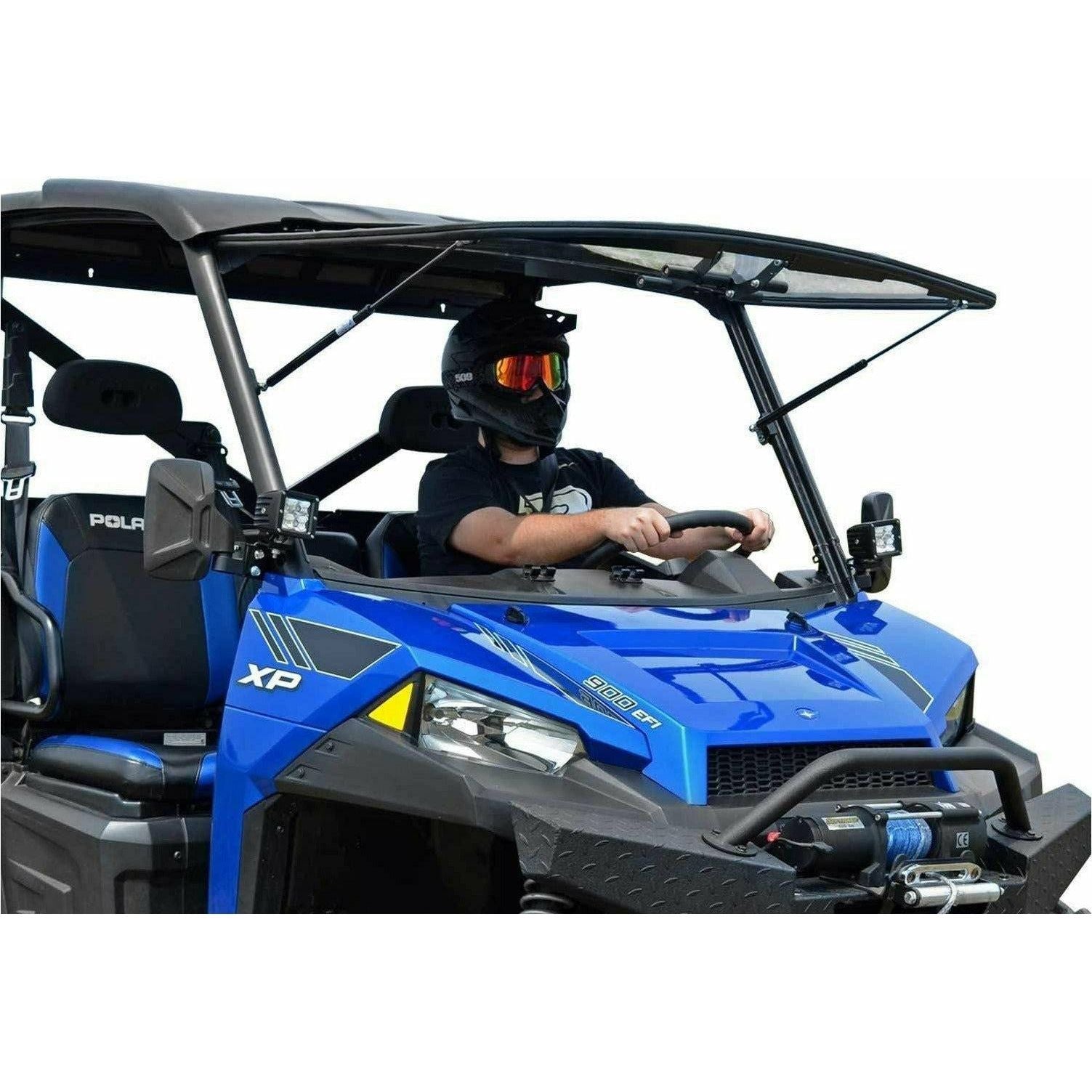 SuperATV Polaris Ranger XP 1000 Scratch Resistant Flip Windshield