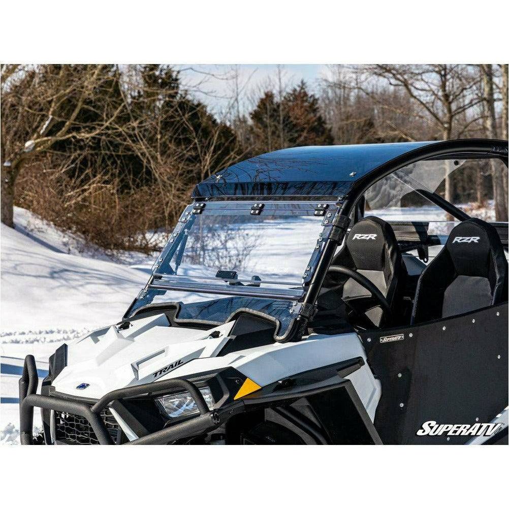 SuperATV Polaris RZR Trail S 900 Scratch Resistant Flip Windshield