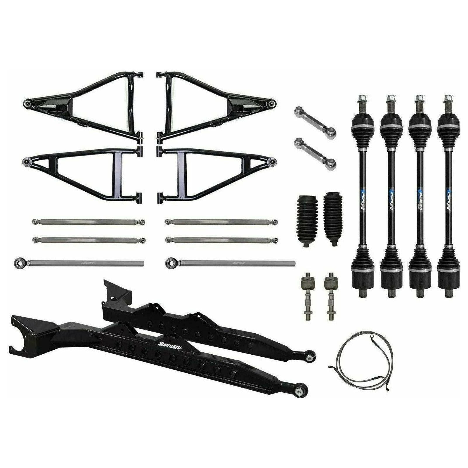 Polaris RZR XP Turbo 3" Chromoly Tubed Long Travel Kit | SuperATV