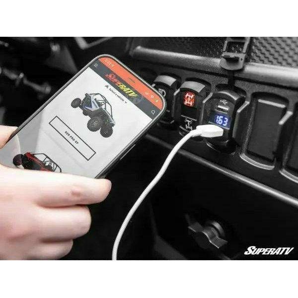 SuperATV UTV Dual USB Charger with Voltmeter