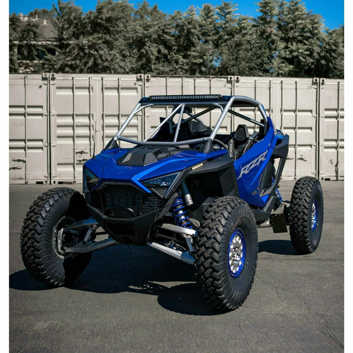 TMW Off-Road Polaris RZR Turbo R 2-Seat Roll Cage with Roof (Raw)