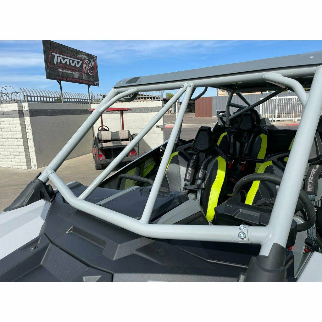 TMW Off-Road Polaris RZR Turbo R 4-Seat Roll Cage with Roof (Raw)