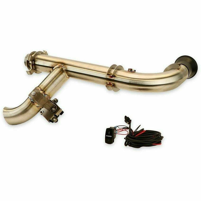 Trinity Racing Can Am Maverick X3 Side Dump Header Pipe with Electric Cutout