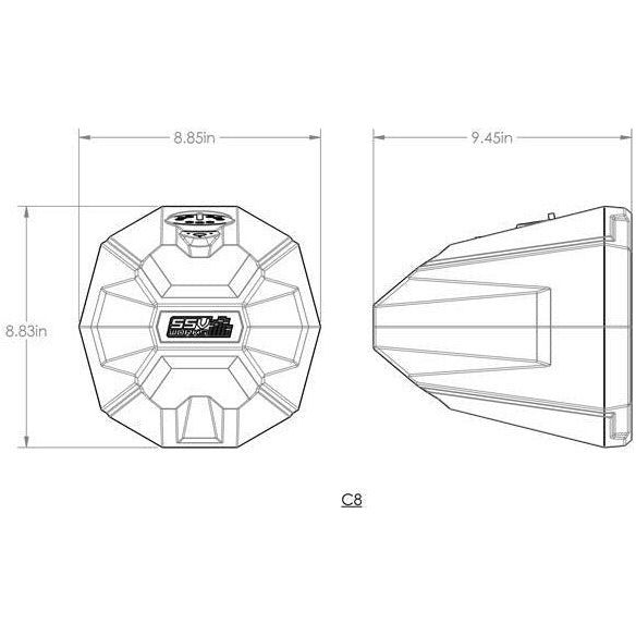 Universal 8" Cage Mounted Speaker Pods